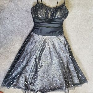 Black and Silver Homecoming/Prom Dress